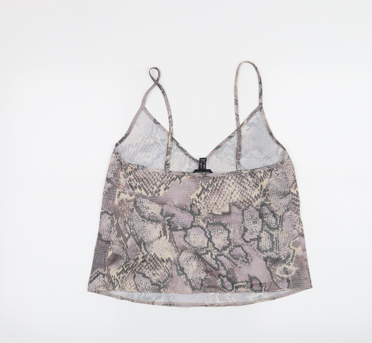 New Look Womens Purple Animal Print  Cropped Tank Size 8