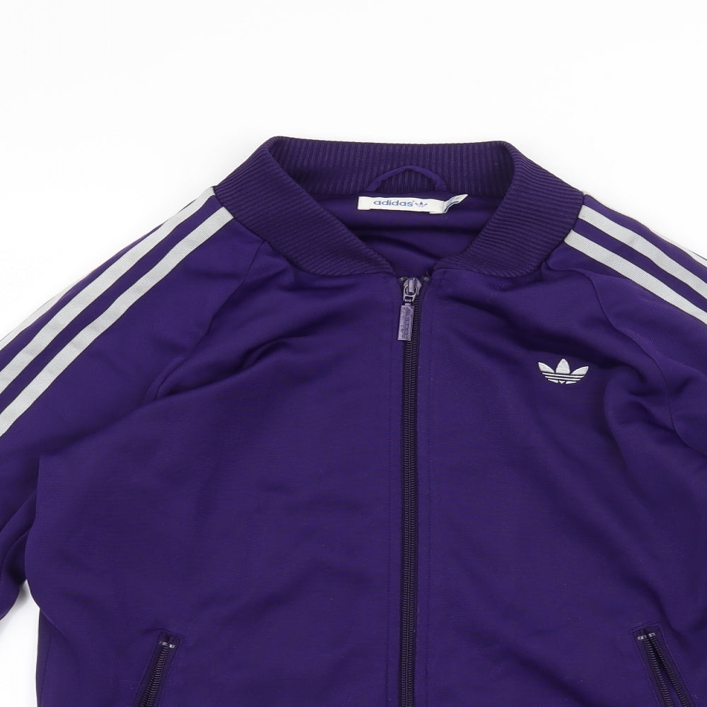 adidas Womens Purple   Full Zip Sweatshirt Size 14
