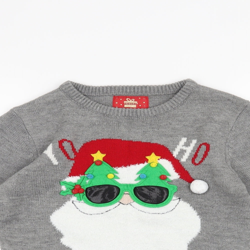Primark Boys Grey   Pullover Jumper Size 10-11 Years