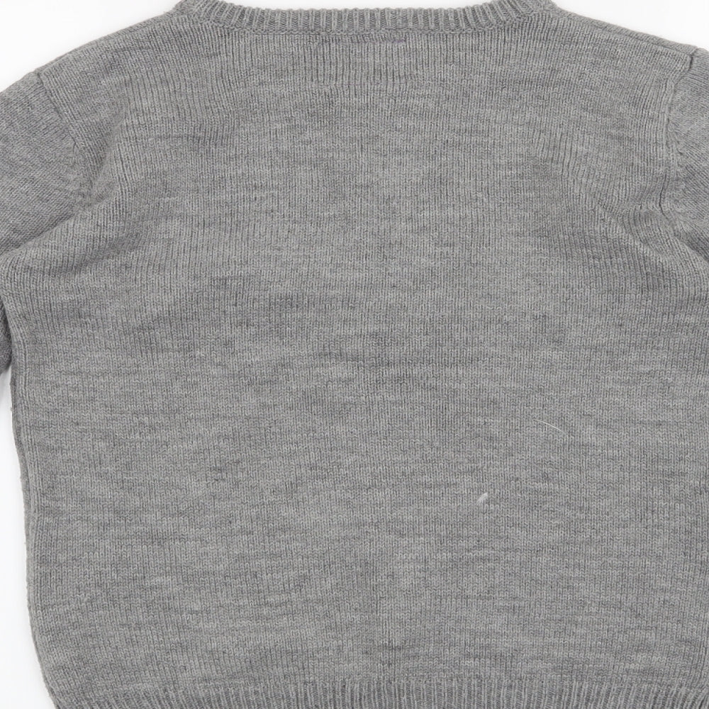 Primark Boys Grey   Pullover Jumper Size 10-11 Years