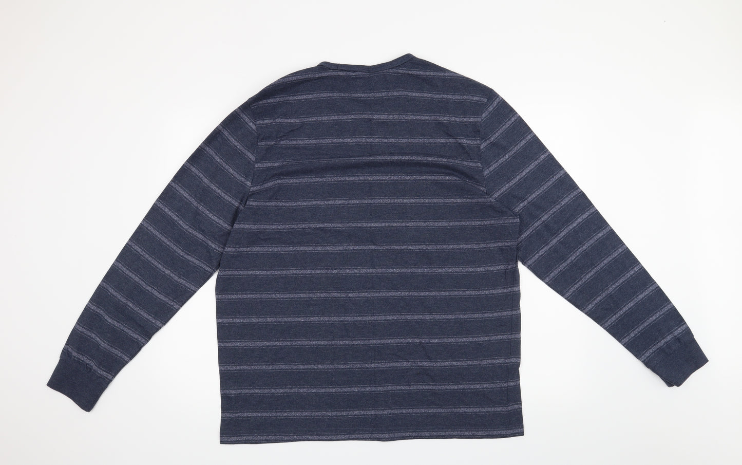 TU Mens Black Striped   T-Shirt Size L