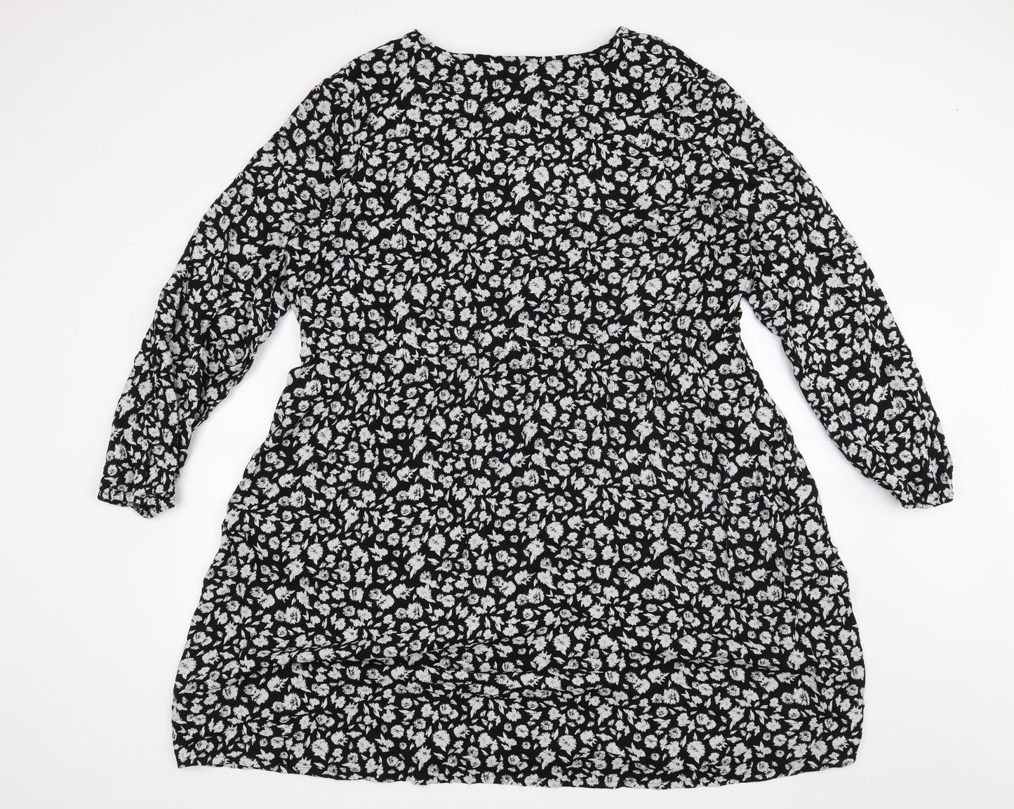 NEXT Womens Black Floral  A-Line  Size 22