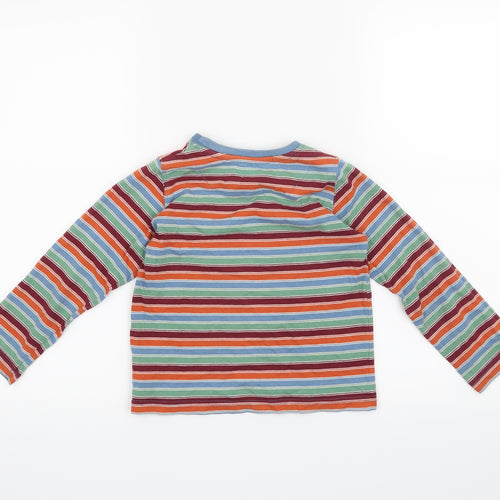 John Lewis Boys Orange Striped  Basic T-Shirt Size 4 Years