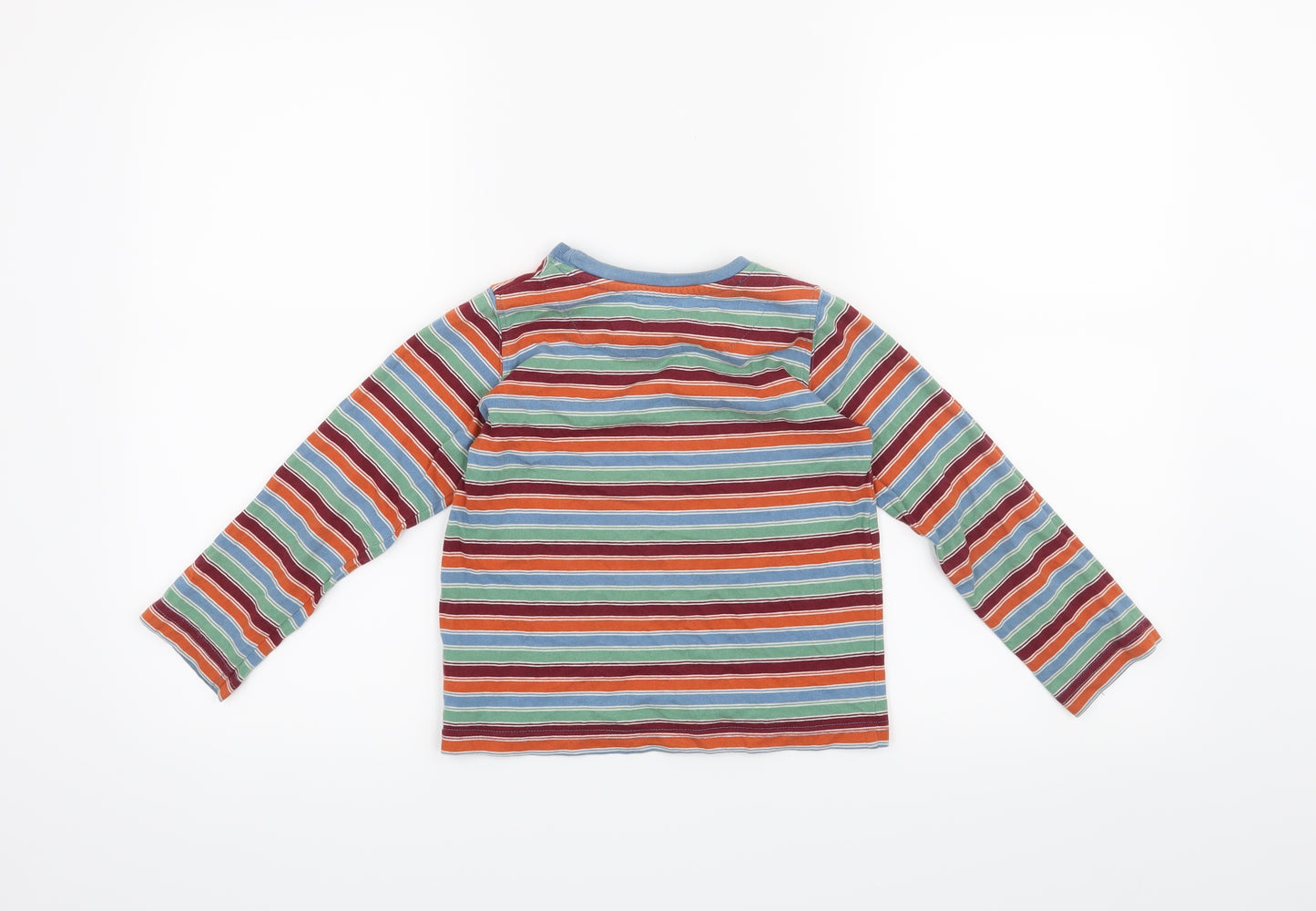 John Lewis Boys Orange Striped  Basic T-Shirt Size 4 Years