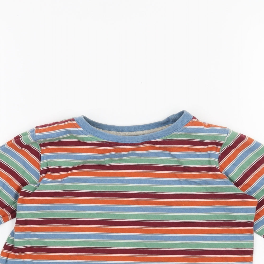 John Lewis Boys Orange Striped  Basic T-Shirt Size 4 Years