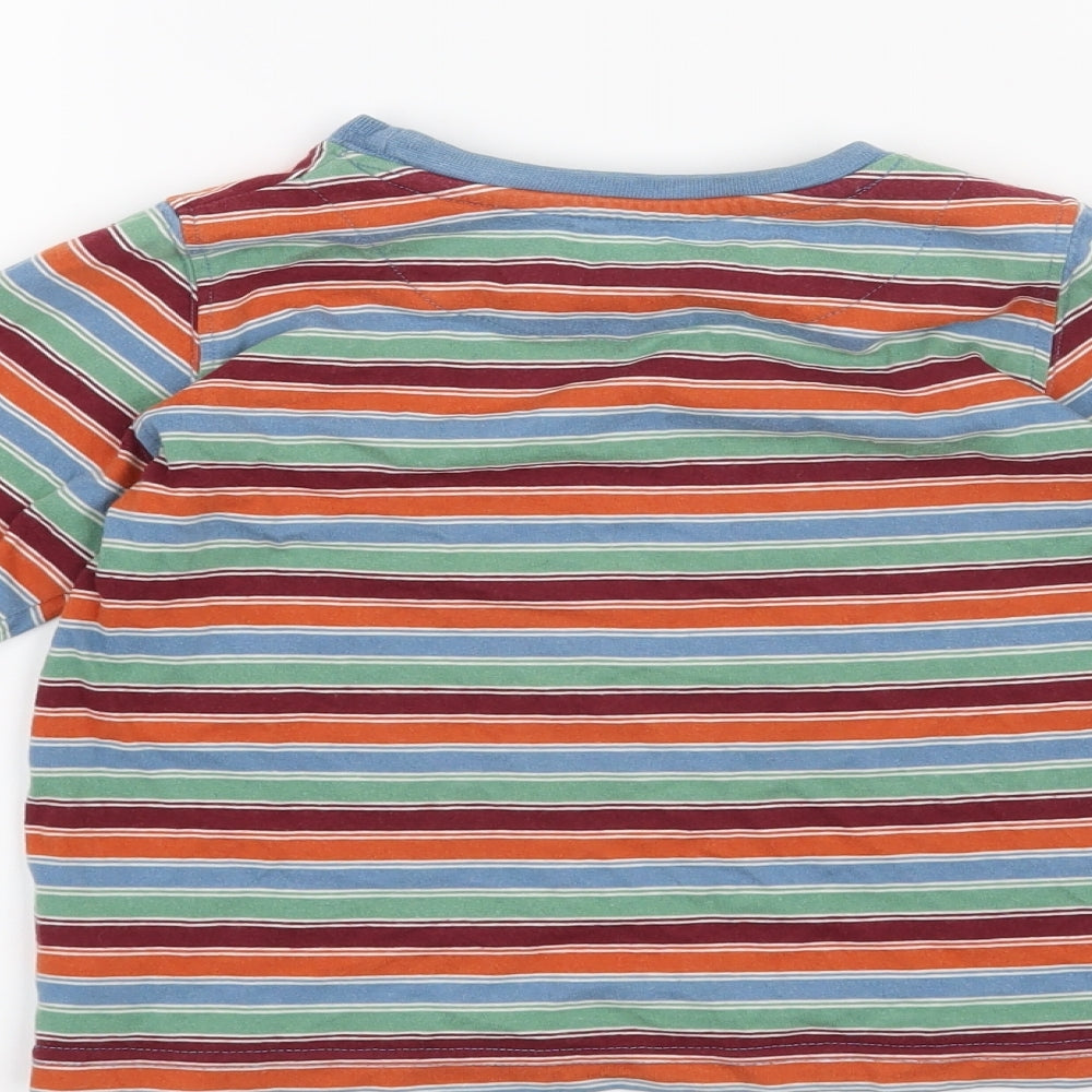John Lewis Boys Orange Striped  Basic T-Shirt Size 4 Years