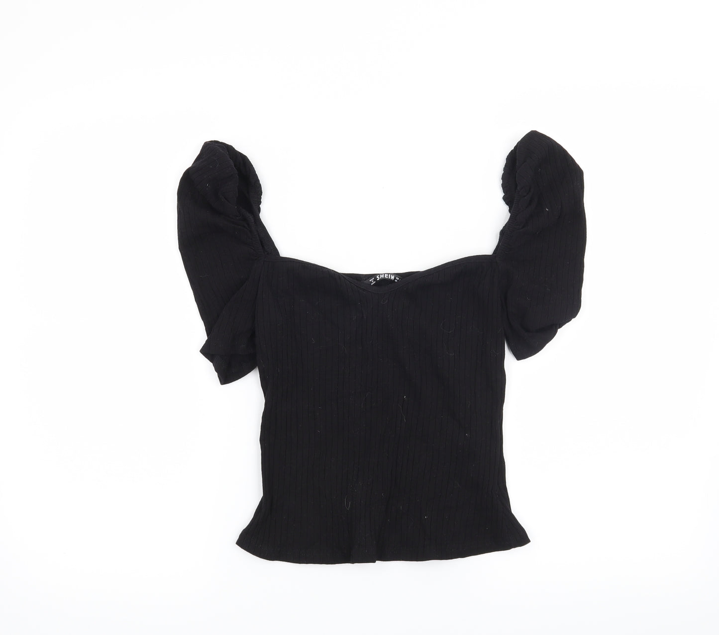 SheIn Womens Black   Cropped T-Shirt Size S