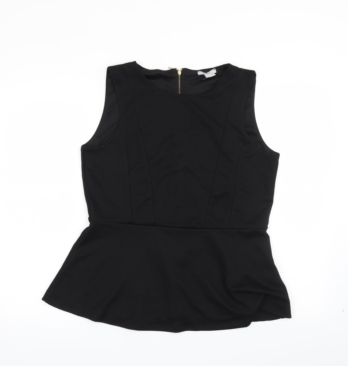 H&M Womens Black   Basic Blouse Size L