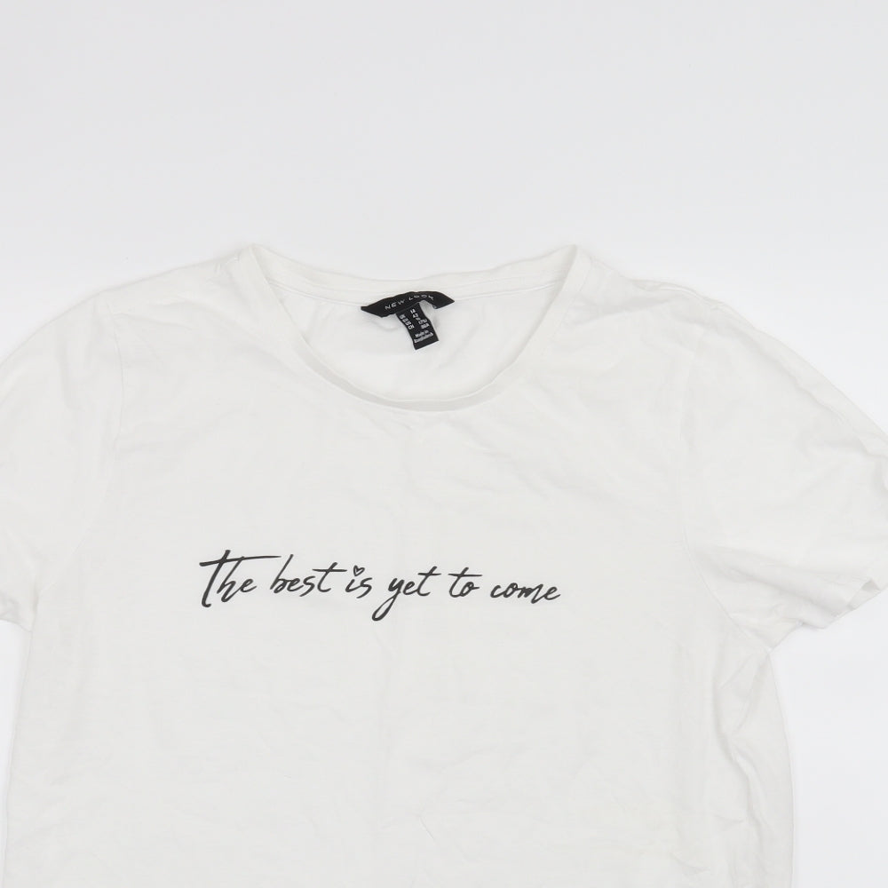 New Look Womens White   Basic T-Shirt Size 14