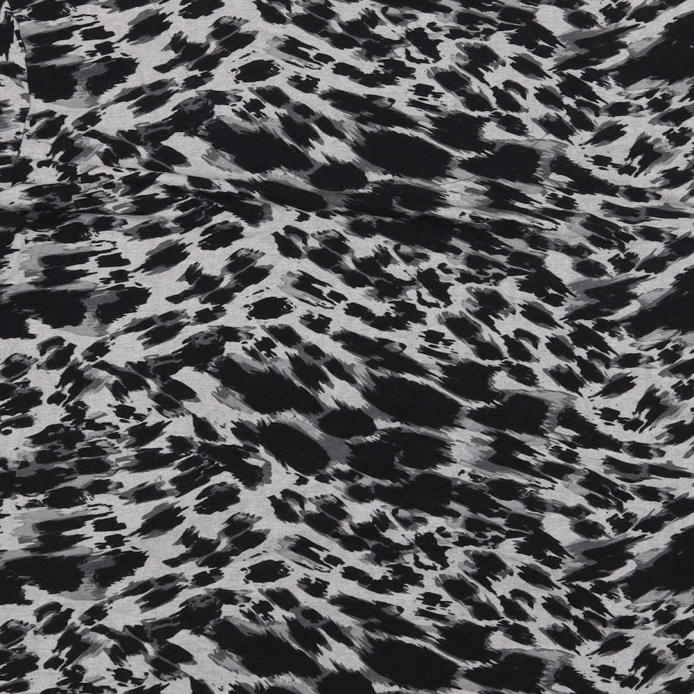 Marks and Spencer Womens Black Animal Print  Basic T-Shirt Size 22