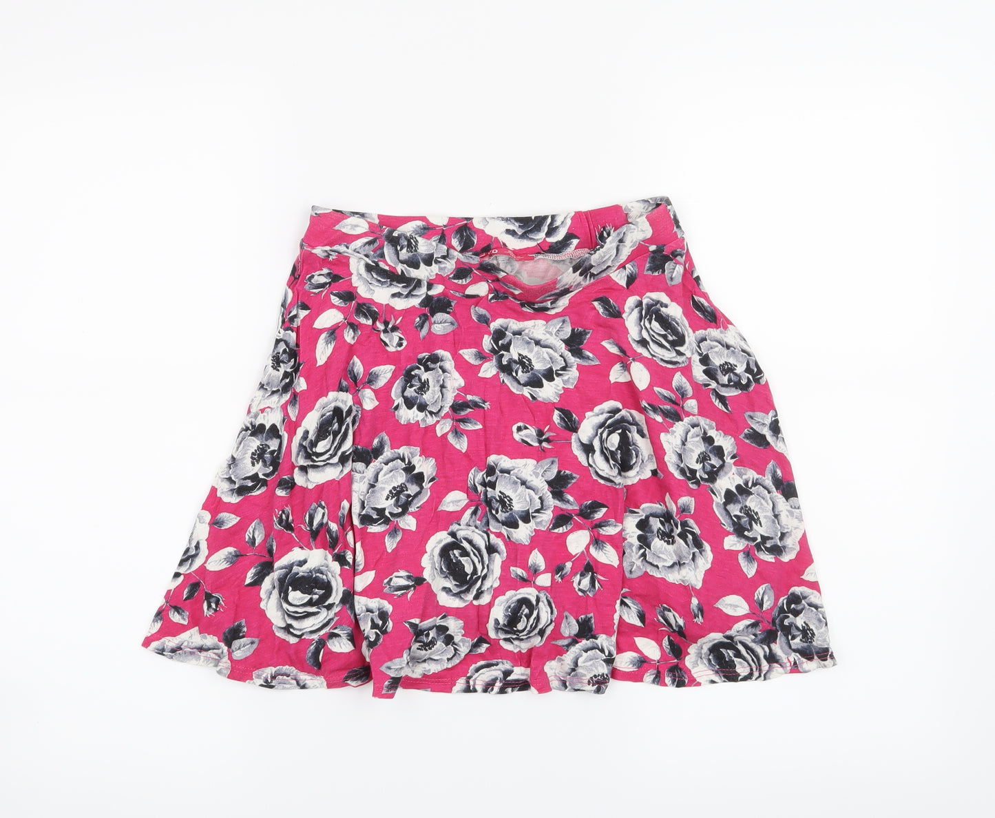 YD Girls Orange Floral  Skater Skirt Size 10-11 Years