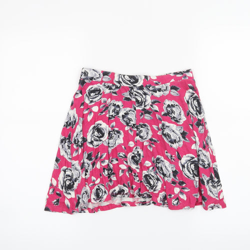 YD Girls Orange Floral  Skater Skirt Size 10-11 Years