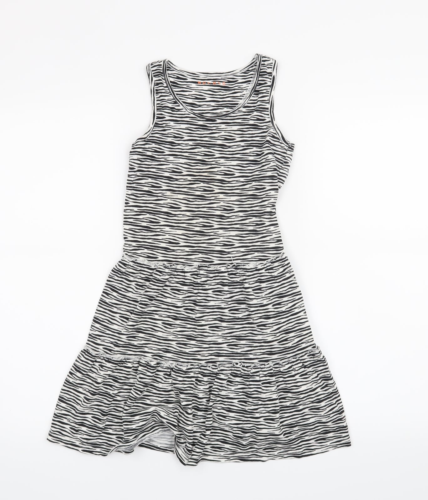 Nutmeg Girls Black Animal Print  A-Line  Size 8-9 Years