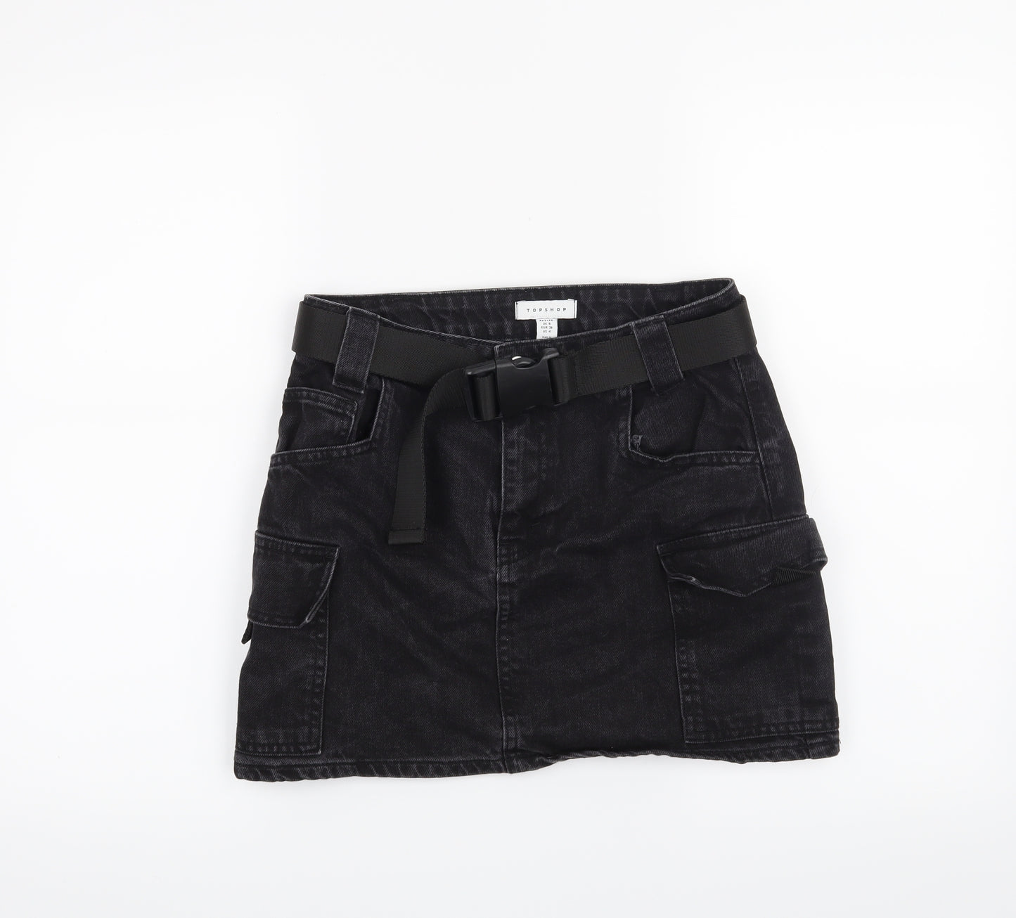 Topshop Womens Black   Mini Skirt Size 8