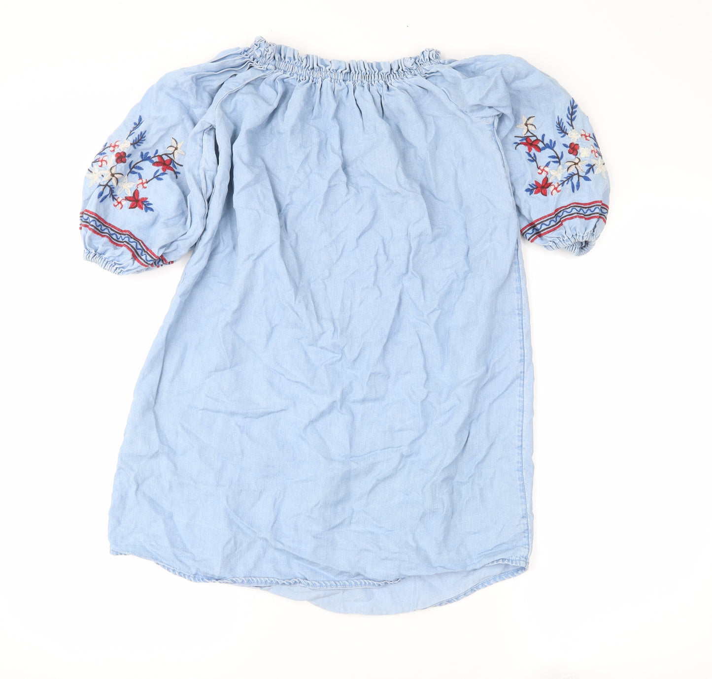 NewLook Womens Blue Floral  Basic Blouse Size 6