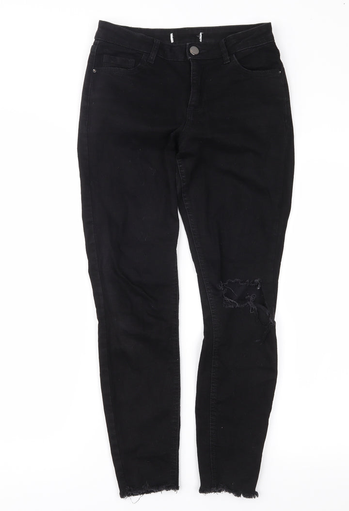 Dorothy Perkins Womens Black Skinny Jeans Size 8 L24.5 in