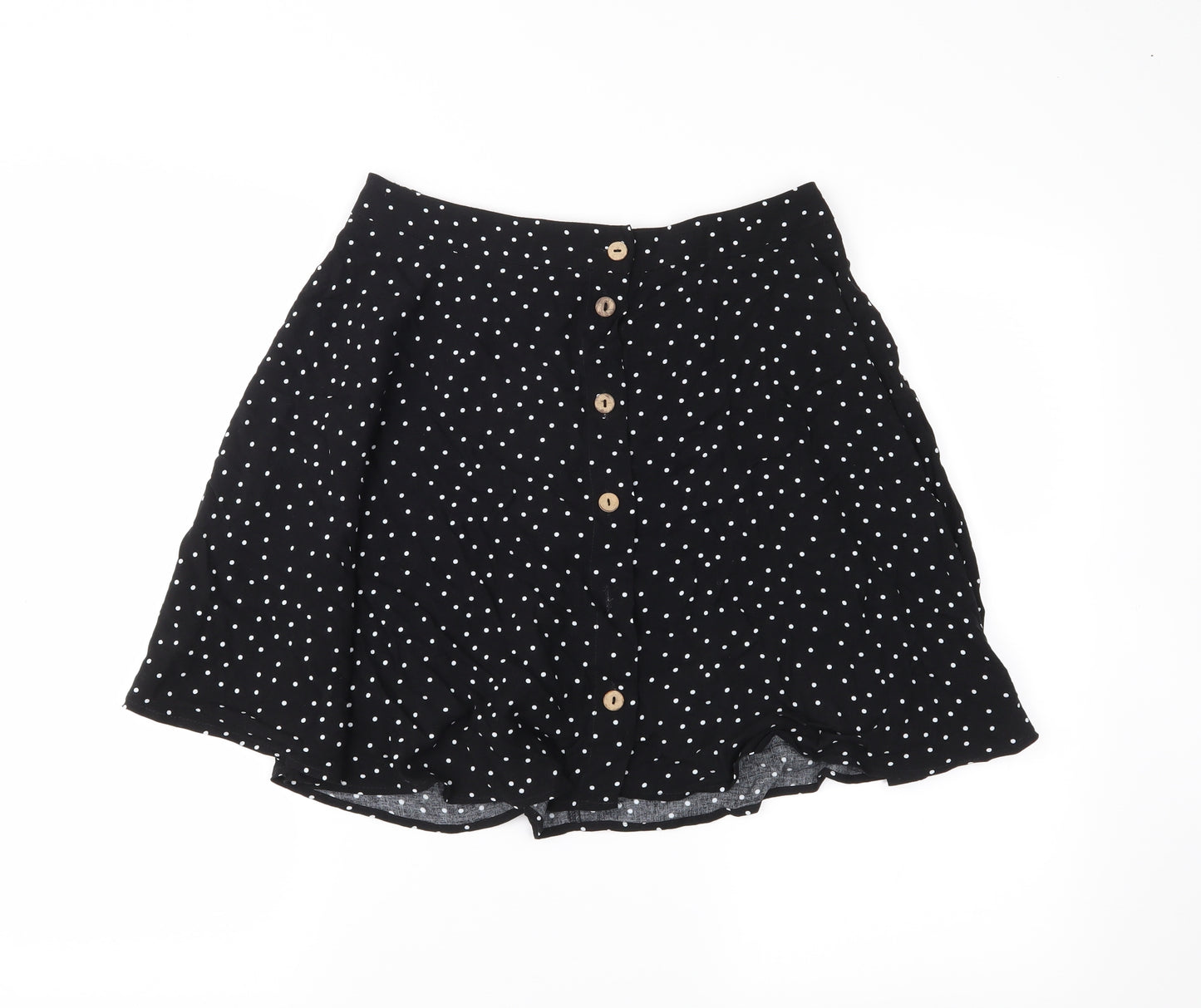 NewLook Womens Black Plaid  A-Line Skirt Size 10