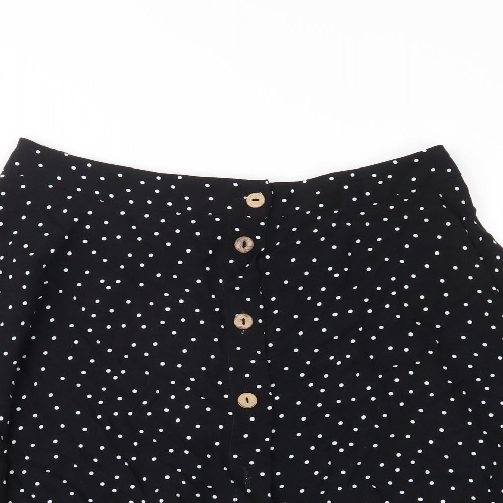 NewLook Womens Black Plaid  A-Line Skirt Size 10