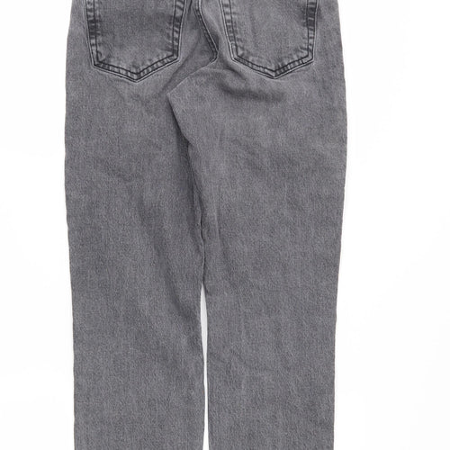 Preworn Womens Green Houndstooth  Straight Jeans Size 26 in L30 in