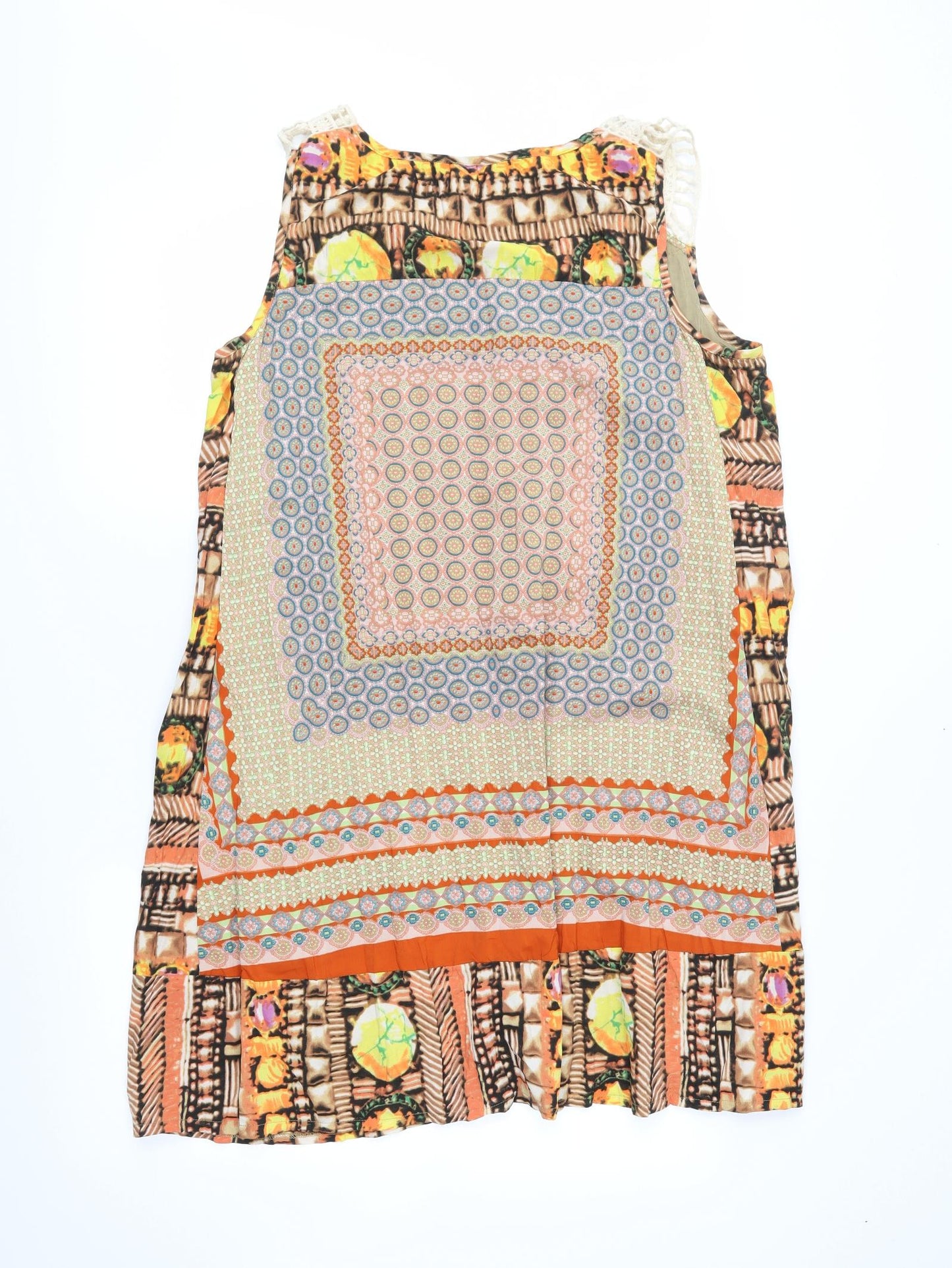 Klass Womens Orange Paisley  Trapeze & Swing  Size 14
