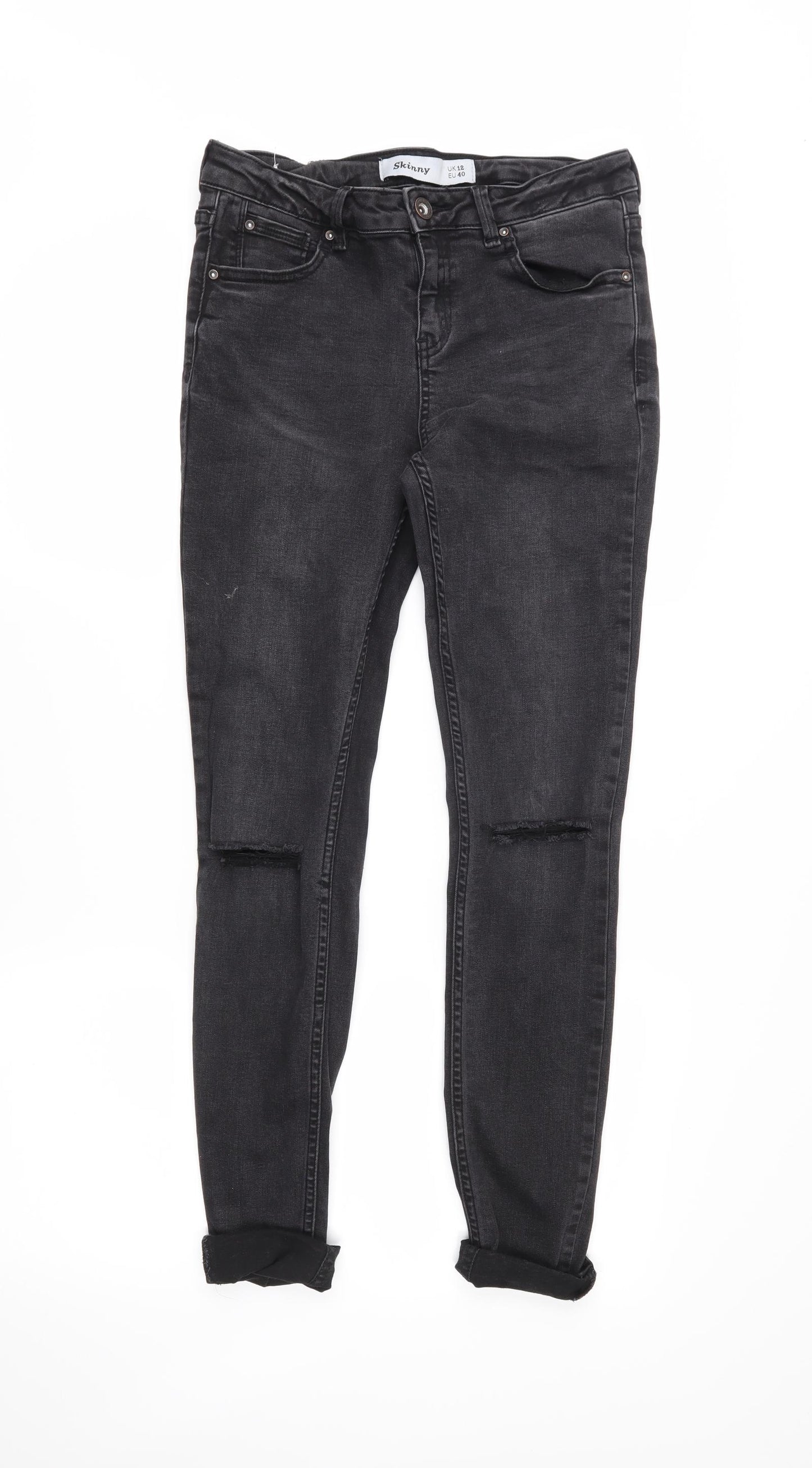 Skinny Womens Black   Skinny Jeans Size 12 L27 in