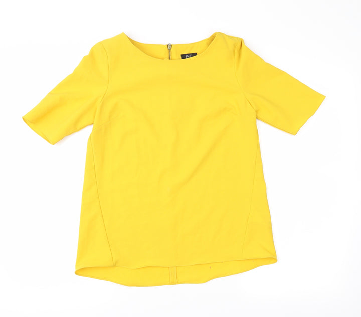 F&F Womens Yellow Basic Blouse Size 6