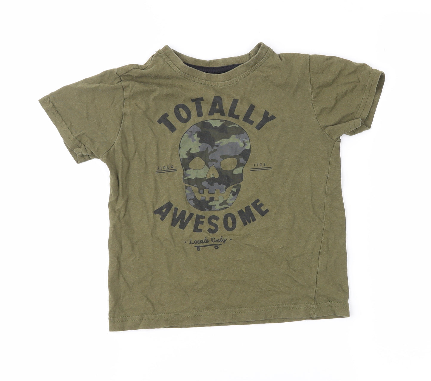 Primark Boys Green   Pullover T-Shirt Size 3-4 Years