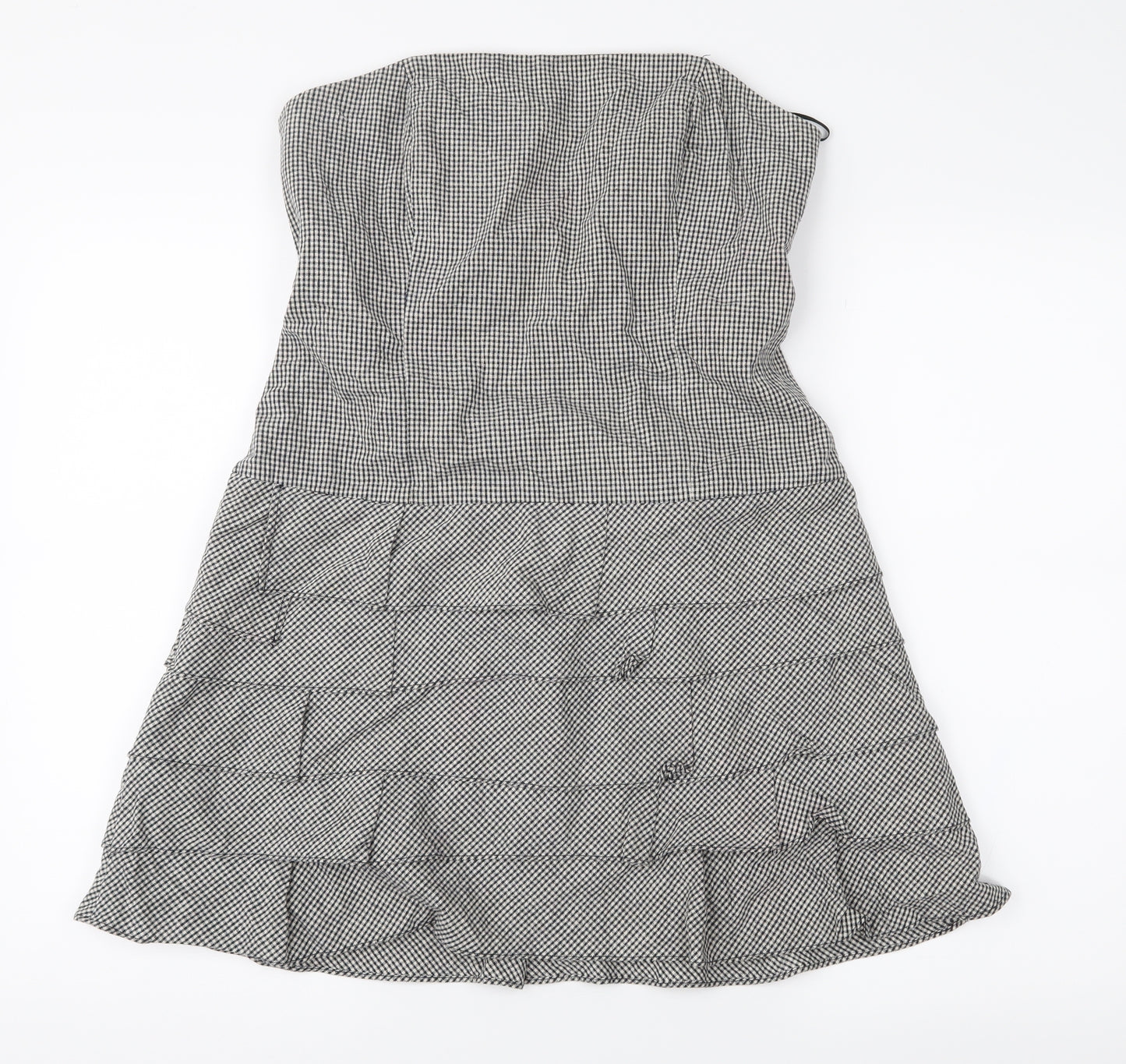 NEXT Womens Grey Check  Mini  Size 10