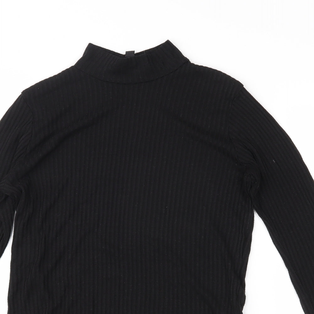 Topshop Womens Black   Basic T-Shirt Size 10