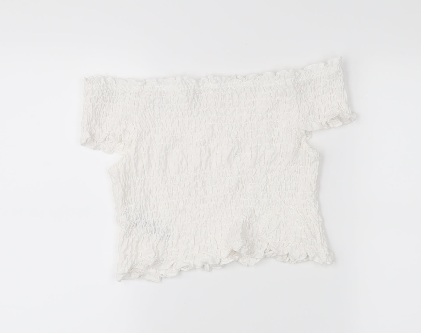 Miss Selfridge Womens White   Cropped Blouse Size 12