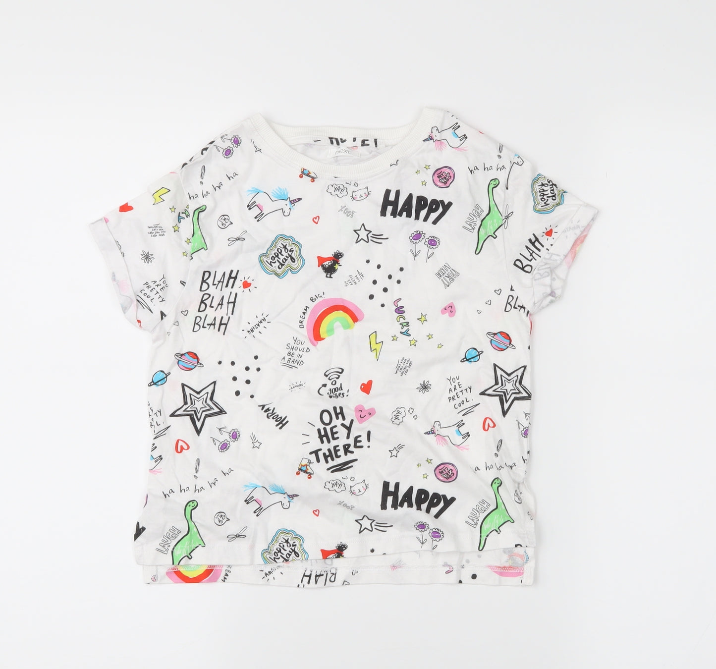 NEXT Girls White   Pullover T-Shirt Size 6 Years