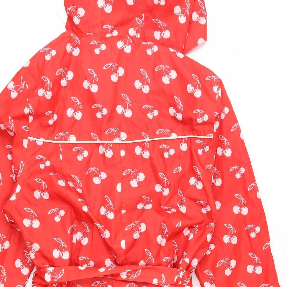 George Womens Red Polka Dot  Jacket Coat Size 10