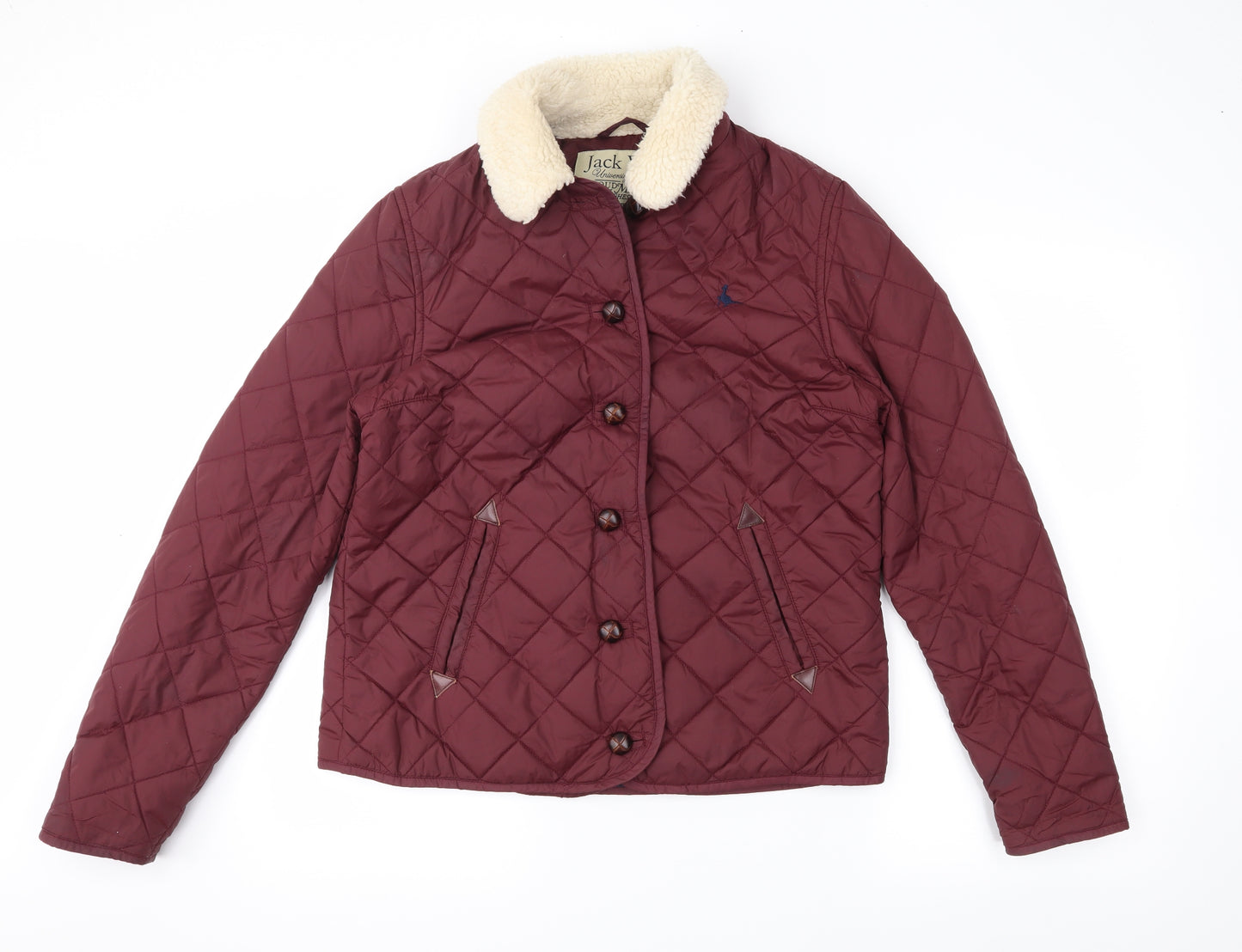 Jack Wills Womens Purple   Quilted Coat Size 12