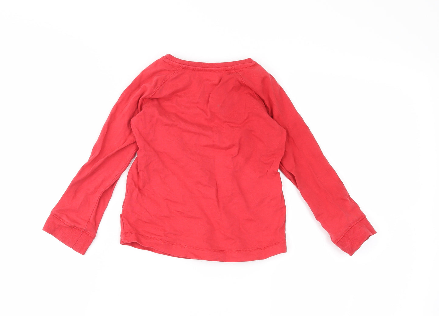 Preworn Boys Red   Basic T-Shirt Size 2-3 Years