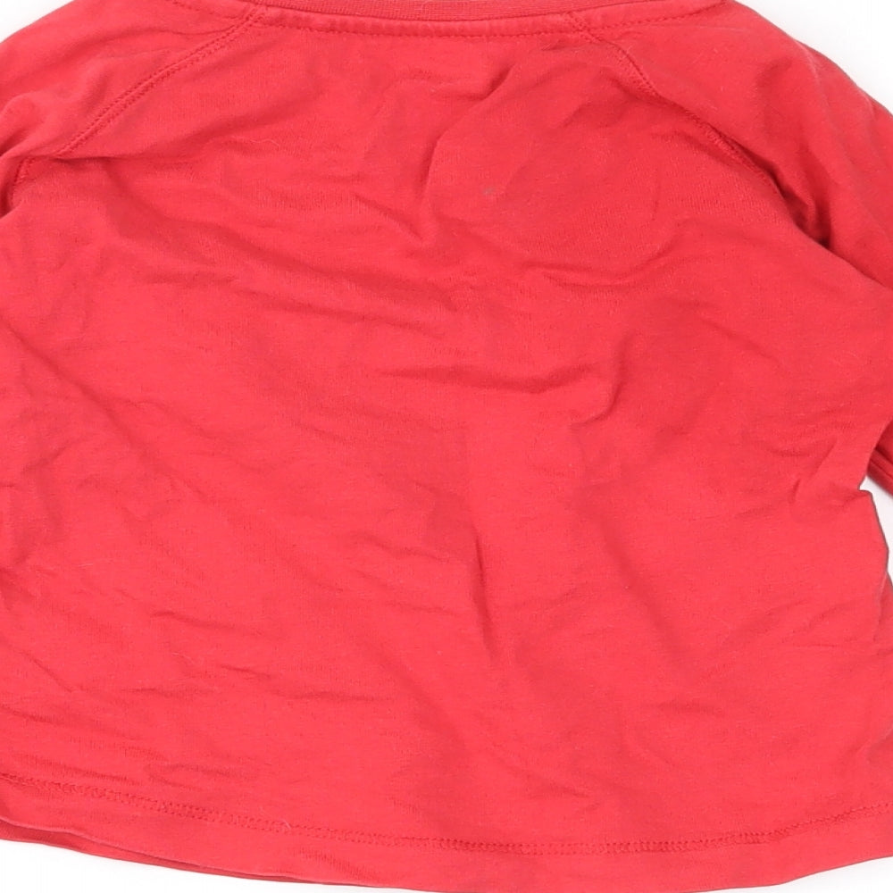 Preworn Boys Red   Basic T-Shirt Size 2-3 Years