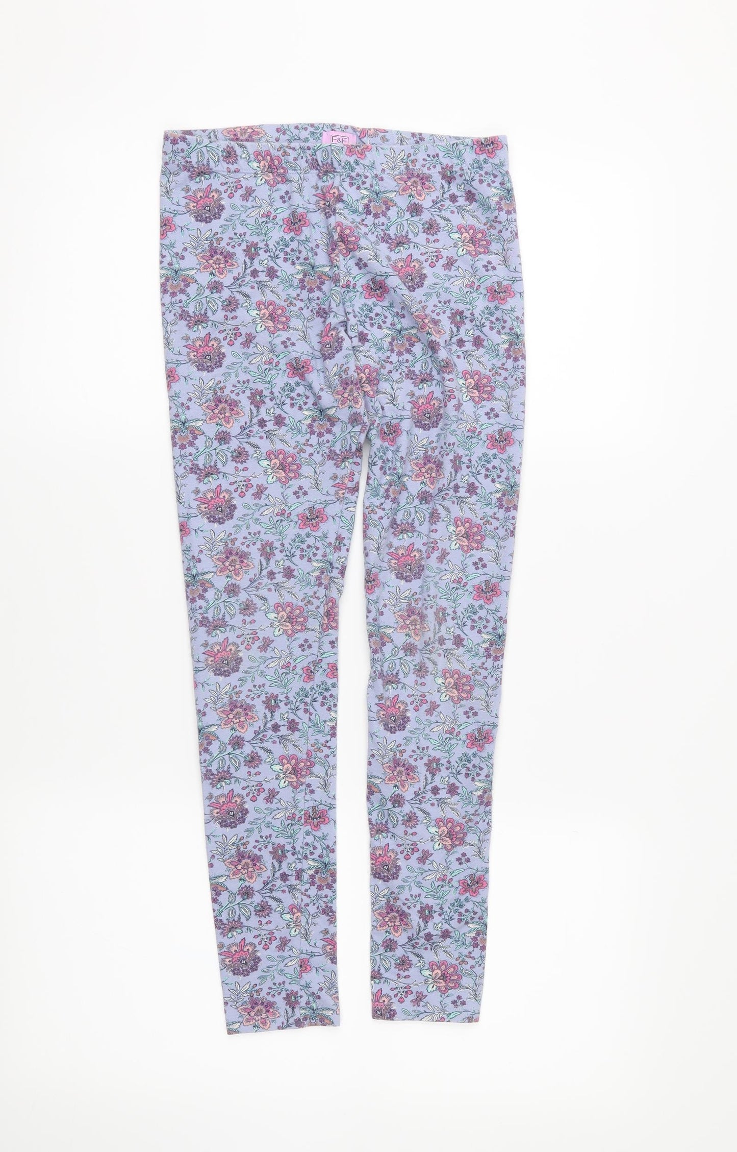 F&F Girls Blue   Jegging Trousers Size 11-12 Years