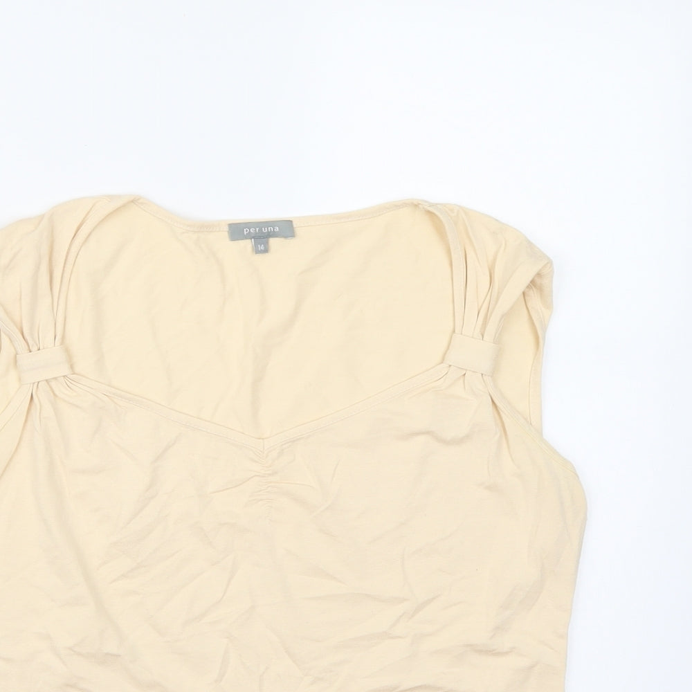 Per Una Womens Beige   Camisole Tank Size 14