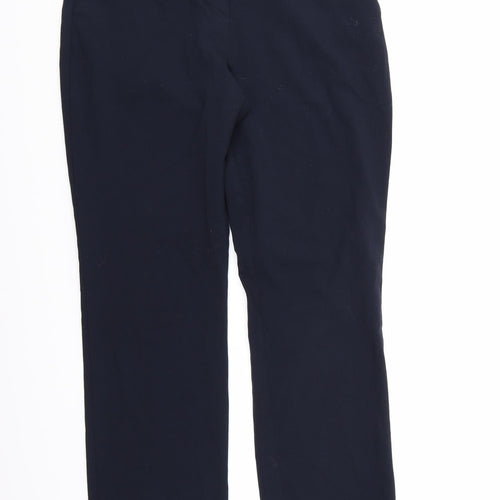 Marks and Spencer Womens Blue  Rayon Dress Pants Trousers Size 10 L28 in