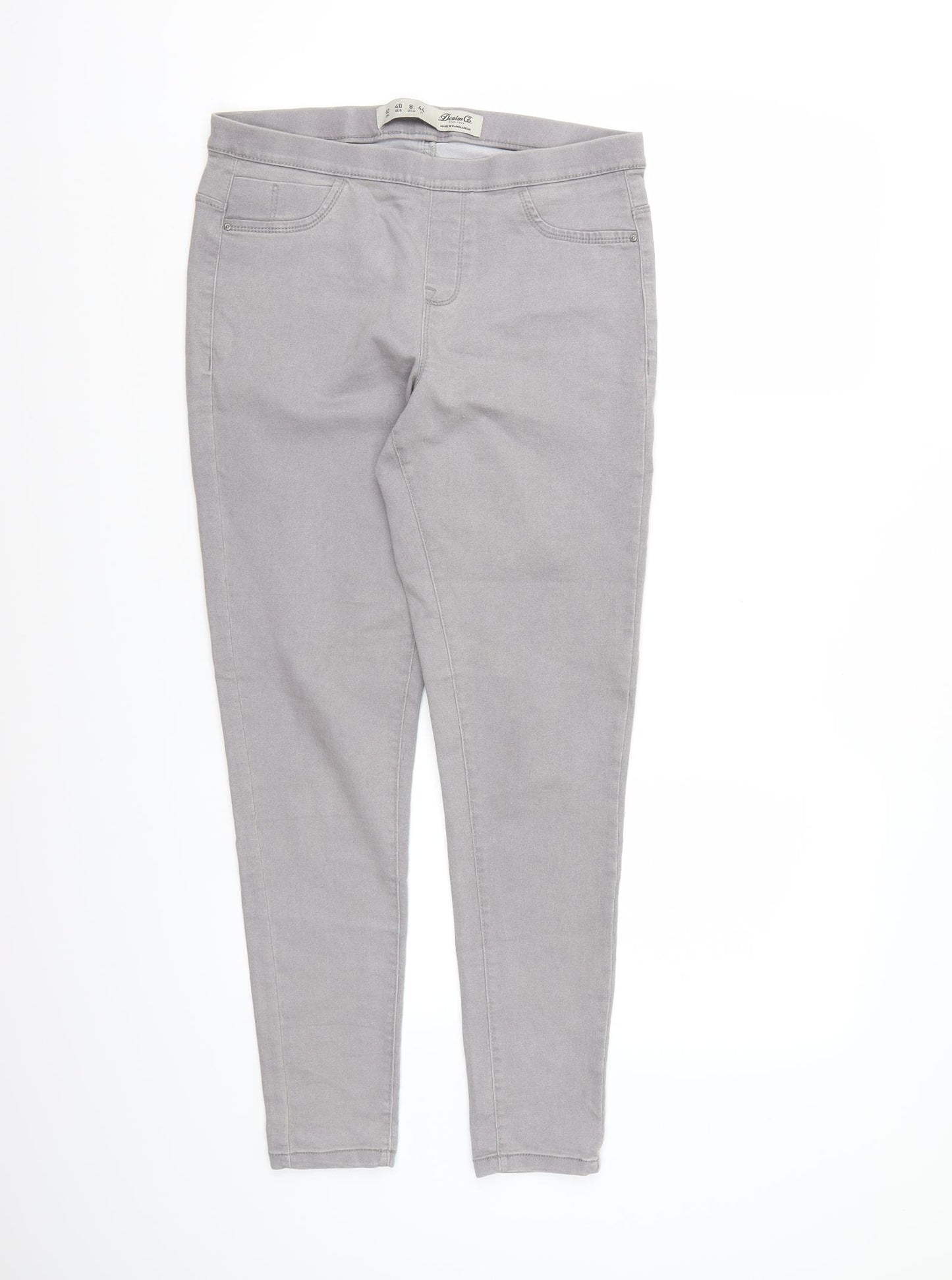 Denim co. Womens Grey  Denim Jegging Jeans Size 12 L28 in
