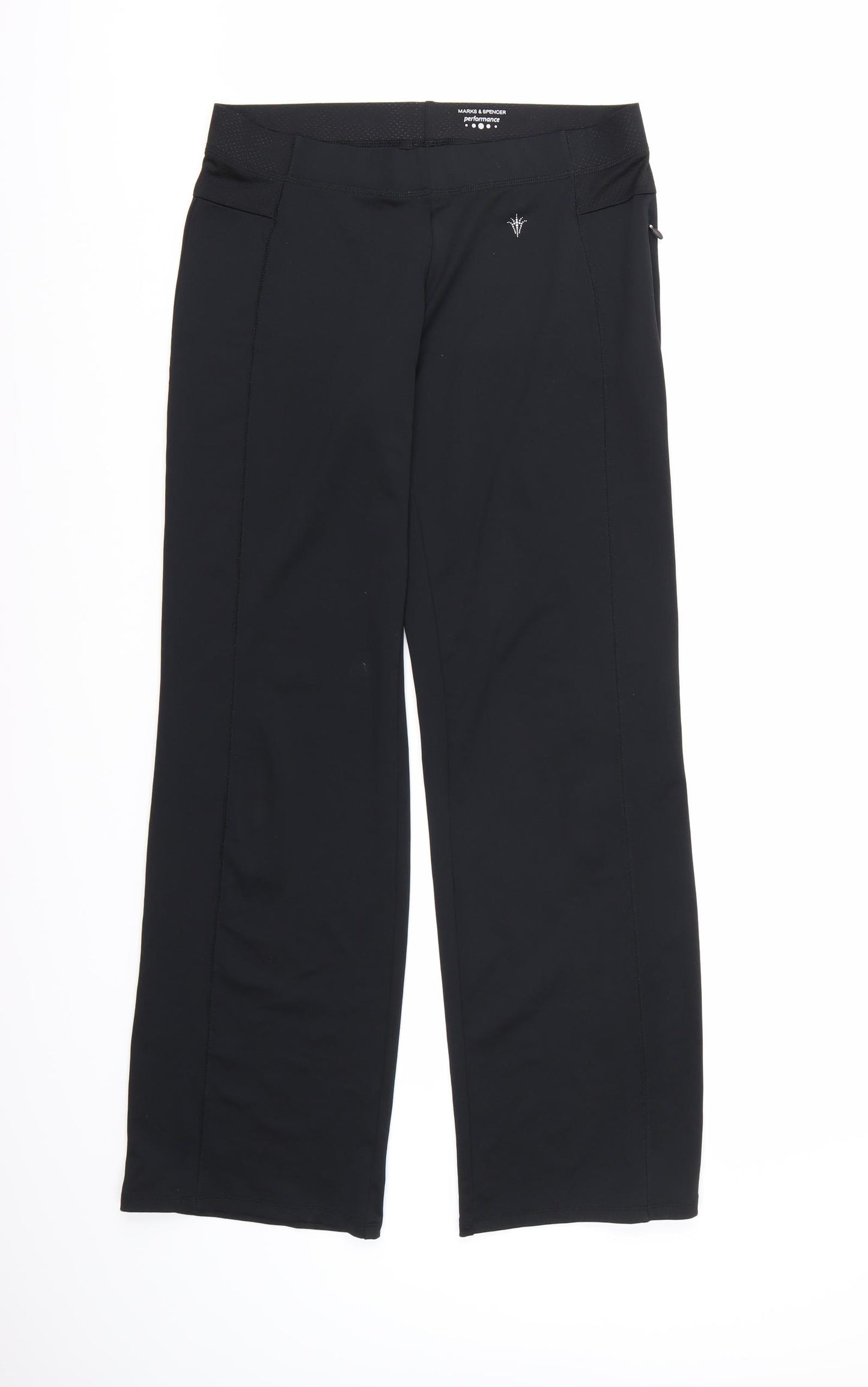 Marks and Spencer Womens Black   Jogger Trousers Size 12 L30 in
