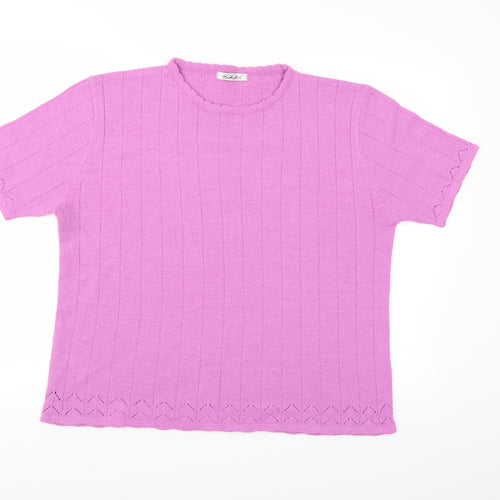 Berkertex Womens Purple  Knit Pullover Jumper Size 18