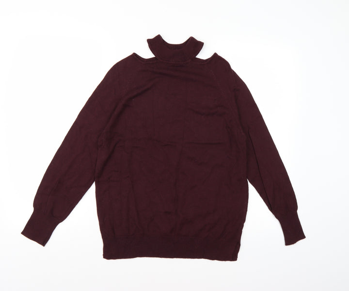 F&F Womens Purple  Knit Pullover Jumper Size 8