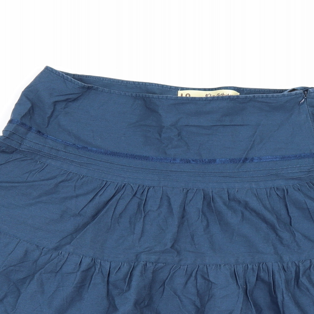 Miss Selfridge Womens Blue   Swing Skirt Size 10