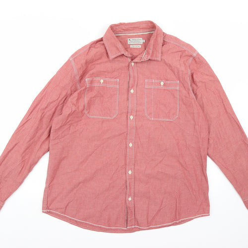 TU Mens Red    Button-Up Size XL