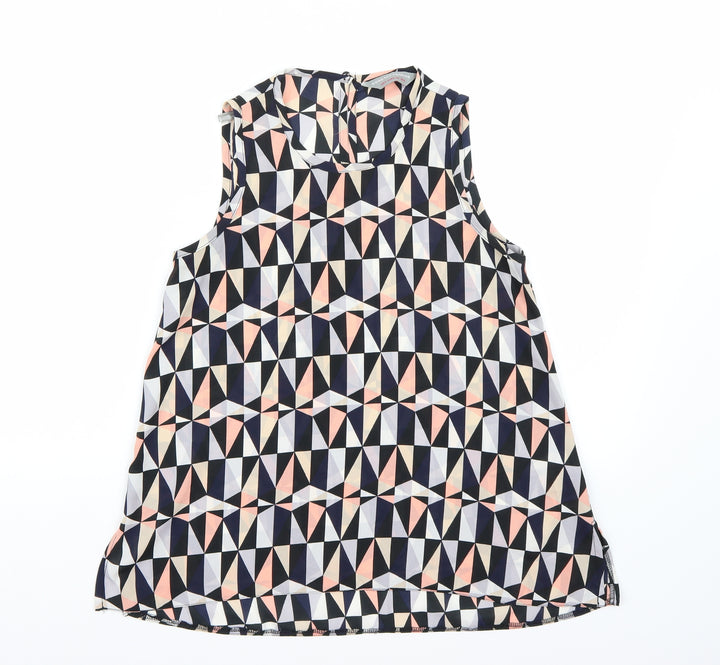 Dorothy Perkins Womens Multicoloured Geometric Chiffon Camisole Tank Size 6