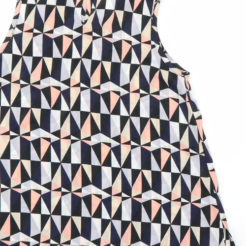 Dorothy Perkins Womens Multicoloured Geometric Chiffon Camisole Tank Size 6