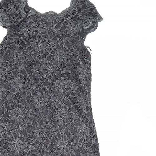 Nightway Womens Grey  Lace Bodycon  Size 10