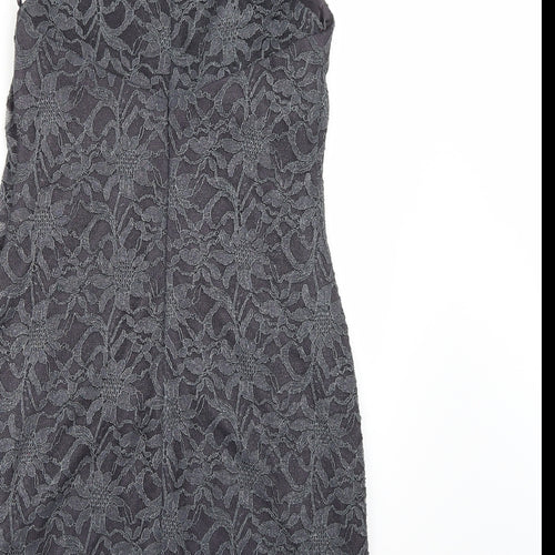 Nightway Womens Grey  Lace Bodycon  Size 10