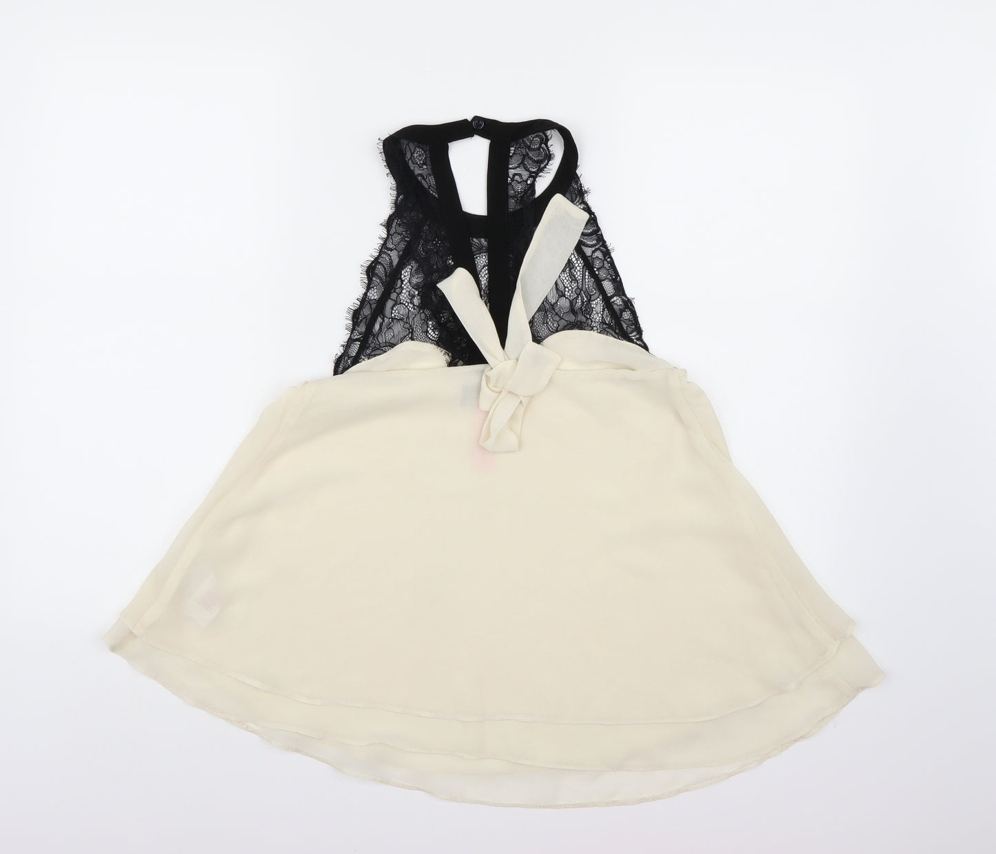 Lipsy London Womens Beige  Chiffon Camisole Tank Size 10