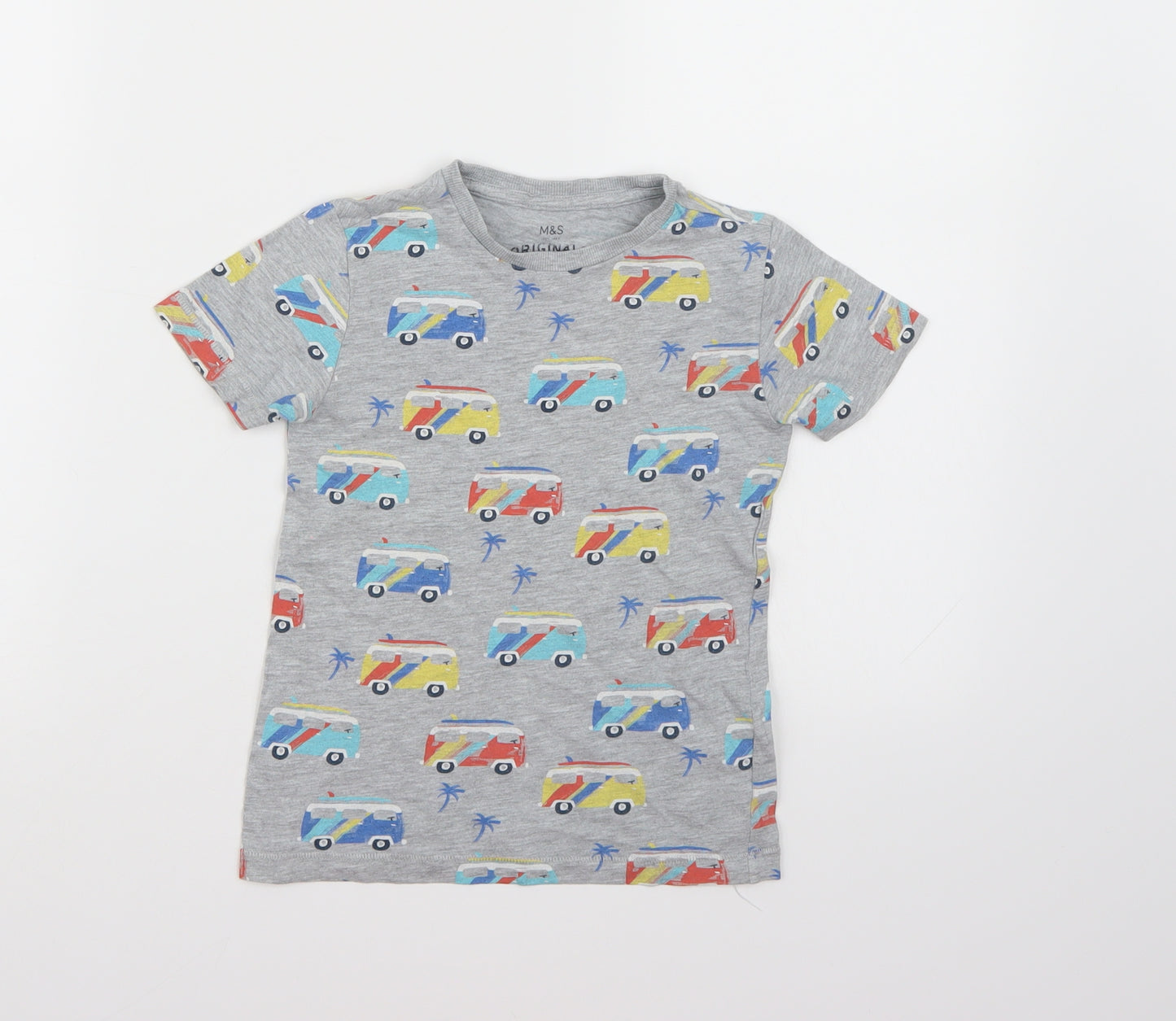 Marks and Spencer Boys Grey   Basic T-Shirt Size 3-4 Years